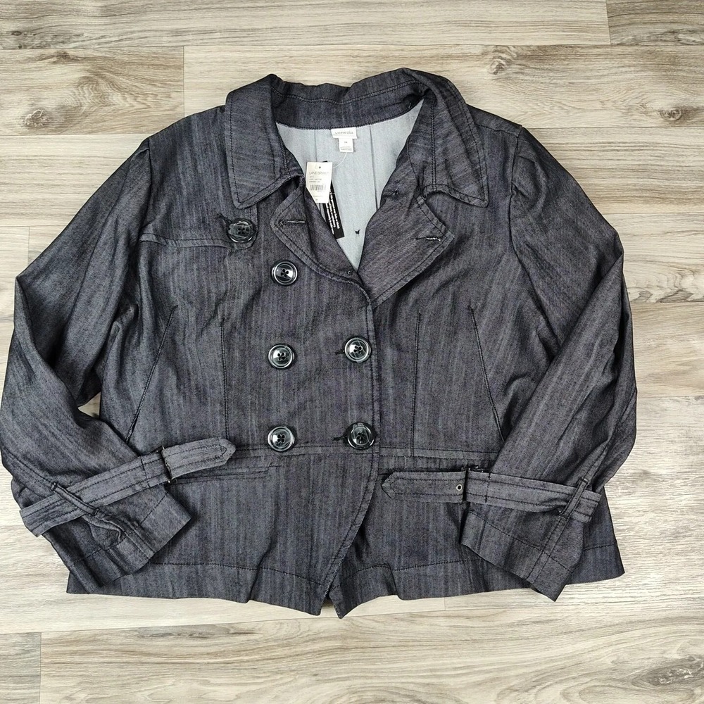 Lane Bryant Venezia Grey Size 24 Blazer Button Jacket NWTs!